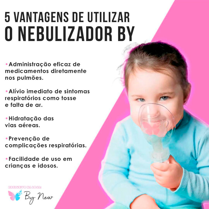 Nebulizador BY™ + 3 Máscaras de Brinde 0 Loja By News Brasil 